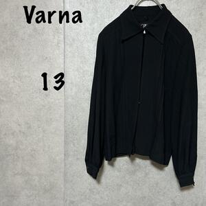 Varna（13）フォーマルジャケット＊ホック2ヶ所＊タック＊冠婚葬祭＊ブラック