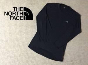 ★中古★日本製 ノースフェイス 長袖Tシャツ メンズ 黒 アンダーウエア THE NORTH FACE ロングスリーブ ウォーム アウトドア NU65135