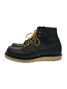 RED WING◆レースアップブーツ・6インチクラシックモックトゥ/26cm/BLK/レザー