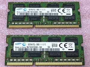 ∠Samsung M471B1G73EB0-YK0 2枚セット *PC3L-12800S/DDR3L-1600 204Pin DDR3 SO-DIMM 16GB(8GB x2) 動作品