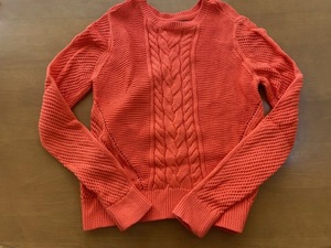 Gap kids セーター　オレンジ XXL 14-16 160 蛍光　ケーブル　ニット