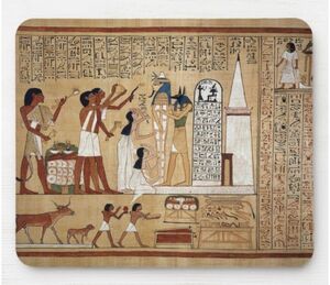 アヌビスが描かれている『死者の書』のマウスパッド：フォトパッド（古代エジプトシリーズ）　