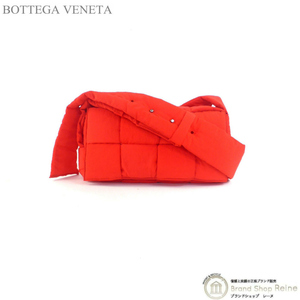 ボッテガ ヴェネタ （BOTTEGA VENETA） イントレチャート ナイロン パデッド テック カセット ショルダー バッグ 628951 トマト（新品）