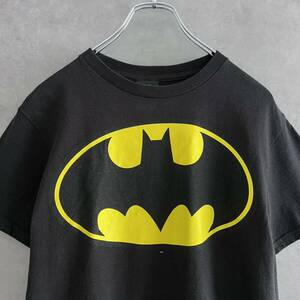 美品 Batman バットマンロゴ プリントTシャツ ブラック レディースS