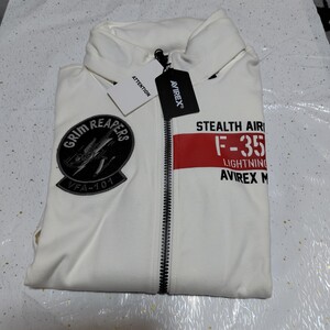 新品 未使用 AVIREX アヴィレックス　スタンドジップスウェット VFA-101/STAND ZIP SWEAT JACKET ショップバック付属