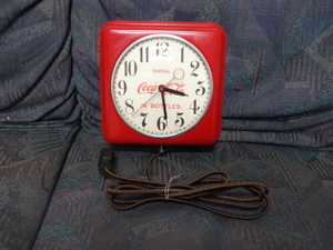 当時物 古い物 昭和レトロ　コカコーラ 電気式時計 掛け時計　作動確認済み！看板 ネオン 宣伝 