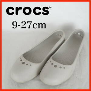 MK9889*crocs*クロックス*レディースバレエシューズ*9-27cm*薄いグレー