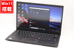 中古良品 フルHD 14型 Lenovo ThinkPad X1 Carbon Type-20QE Windows11 八世代 i5-8265U 8GB NVMe 256GB-SSD カメラ 無線 Office 管:1356h