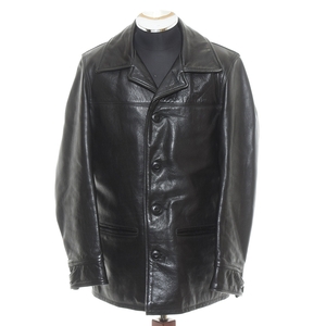 ●502683 Schott ショット ●レザーカーコート LEATHER CAR COAT 7420 サイズ38 メンズ USA製 ブラック