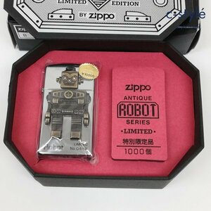 B949a [未使用品] ZIPPO ジッポー オイルライター シルバー ANTIQUE ROBOT SERIES LIMITED EDITION 1996年 特別限定品 喫煙具 | その他 Y