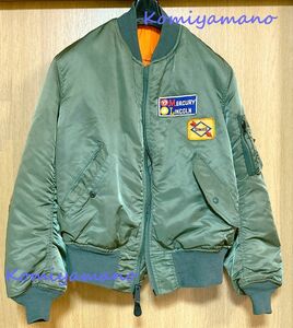 90s ビンテージ ALPHA INDUSTRIES MA-1 フライトジャケット アメリカ製 MIL-J-82790J ( USAF ) コネチカット州刑務所 ジャケット