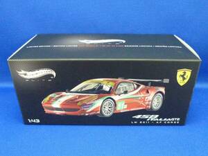 ⑤ホットウィール 1/43 フェラーリ 458 イタリア GT2 #51 AF コルセ ル マン 2011 (Hot Wheels, Ferrari, MATTEL, マテル)