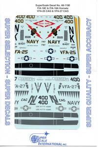 Superscale スーパースケールデカール1/48 48-1190 F/A-18C Hornets: VFA-25 & F/A-18A VAF-27 "Royal Maces"