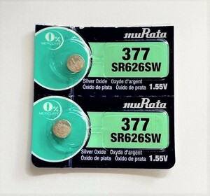 【送料無料/新品】■村田製作所 ■SR626SW (2個）・377・国産時計用電池