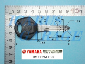 ◆ヤマハ純正 1WD-H2511-09 ブランク キー ☆1/ YZF-R25/YZF-R3/MT-25/MT-03