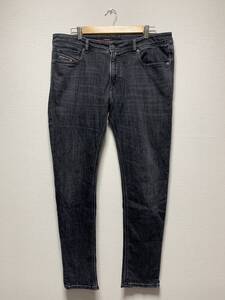 美品☆W36 [DIESEL] 定価34,100 1979 SLEENKER 09C23 ヴィンテージ加工 ストレッチ ブラックデニムパンツ 36 ディーゼル