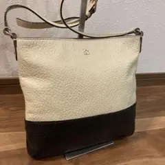 【美品】kate spade ケイトスペード レザー ショルダーバッグ シボ革