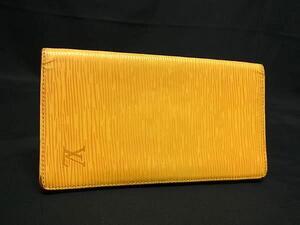 1円 LOUIS VUITTON ルイヴィトン M63219 エピ ポルトカルト クレディ 二つ折り 長財布 ウォレット 札入れ タッシリイエロー FJ4634