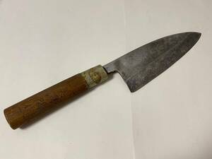 【在銘 包丁 美濃関作】料理包丁 全長約28cm 刃渡り約14.5cm 和包丁 出刃包丁