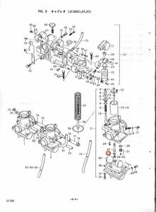 スズキ　GT380 キャブレター部品　ワッシャー　純正新品