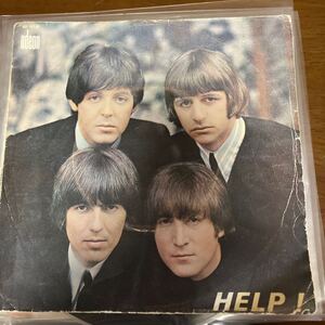 【The Beatles】Help!　フランス盤7インチ　PS付き　状態あまり良くない