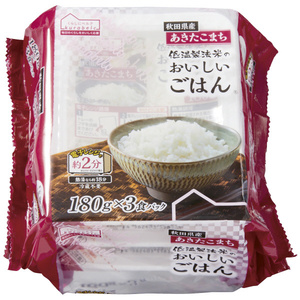 くらしにベルク　アイリスフーズ　低温製法米のおいしいごはん　秋田県産あきたこまち　180g×3　10パックセット 計30食　送料無料