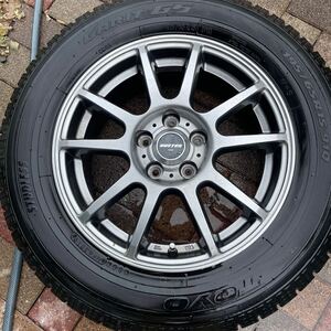 195/65R15タイヤ アルミホイール付　スタッドレス　19年製　中古現状　またまた活躍　