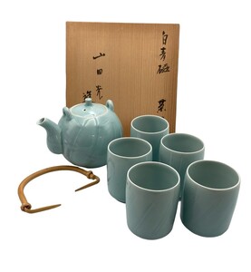 門工房 山田光 白青磁 茶器 中古 4