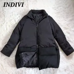 【美品】　INDIVI  　ダウンジャケット　フェザー　レディース　黒　38