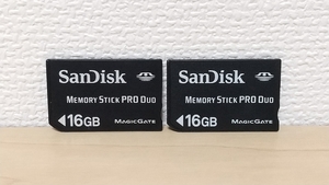 SanDisk　メモリースティック PRO Duo 16GB　2枚セット　初期化済み