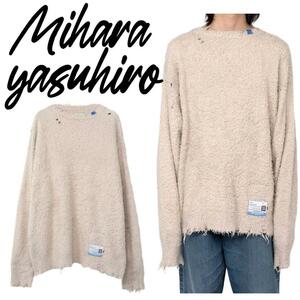 【定価6.2万】MIHARA YASUHIRO コットン ニット ベージュ 48