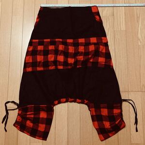 Open Mind ブロックチェック柄 サルエルパンツ 男女兼用 フリーサイズ オープンマインド Sarouel pants Buffalo Check block punk Y2K 00s