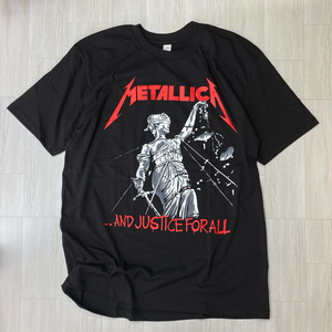 ロサンゼルス発 【2XL】 Metallica メタリカ Justice For All 半袖 ヘビーウェイト Tシャツ 黒 バンドT ヘヴィメタルバンド USA規格