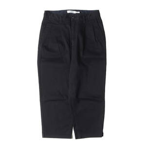 美品 NONNATIVE ノンネイティブ パンツ 0 ストレッチツイル 2タック アンクルカットパンツ CLERK SHIN CUT TROUSERS RELAX FIT C/P TWILL