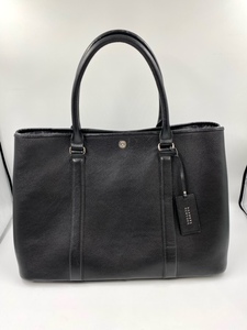 M) 高級 定番 Barneys NewYork バーニーズニューヨーク トートバッグ ビジネスバッグ 肩掛け 大容量 本革 ブラック レザー メンズ 仕事