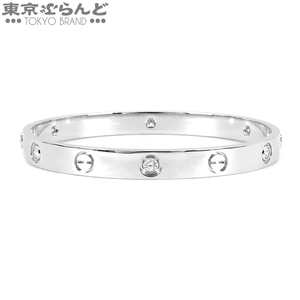 101721903 カルティエ CARTIER ラブブレスレット B6014017 B6014000 K18WG 6PD ハーフダイヤモンド バングル レディース メーカー仕上済