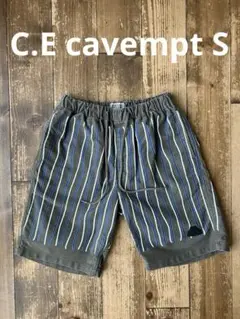 C.E cavempt シーイー　ストライプ　ショートパンツ S カーキ色