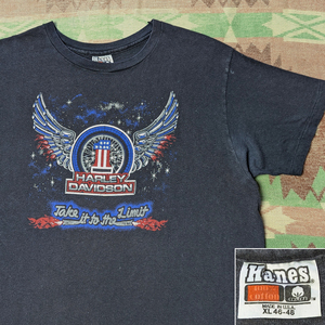 XL ナンバー1 ホイール ウイング 【HARLEY DAVIDSON】 80s Hanes 80年代 ハーレー ダビッドソン Tシャツ ヘインズ ビンテージ 70s90s 