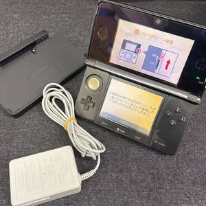 【稼動品】Nintendo 3DS 本体 任天堂 ニンテンドー ゲーム機 充電スタンド 充電ケーブル ブラック系 241020 ◎インボイス対応可◎