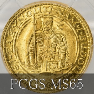 ☆彡1円スタート!!【聖ウェンセスラス】1931年 チェコスロバキア ヴァーツラフ1世 1ダカット金貨 PCGS MS65 ボヘミア デュカット ゴールド