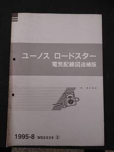 NA8C ユーノスロードスター 電気配線図 追補版 1995-8 WD2029 ②