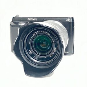 CAM083T SONY ソニー α NEX-F3 ミラーレス一眼カメラ ボディ/レンズ SEL1855 ブラック系