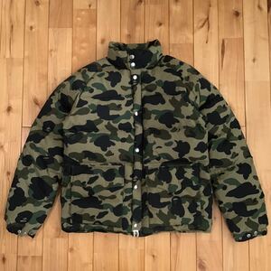 ダウンジャケット Sサイズ 1st camo green down jacket a bathing ape bape エイプ ベイプ アベイシングエイプ 迷彩 g992