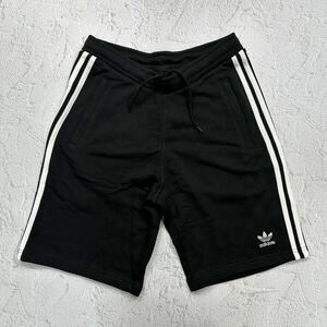 【格安送料】新品未使用 Mサイズ adidas Originals アディダス オリジナルス スウェット ハーフパンツ 短パン ブラック 黒 刺繍ロゴ 定番