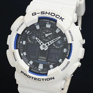 1円 稼働 良品 QZ カシオ Gショック GA-100B デジアナ ホワイト メンズ腕時計 OKZ 0916000 5NBG1