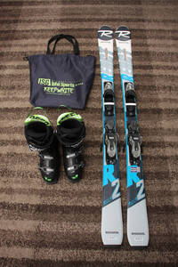 ロシニョール ROSSIGNOL スキー板 REACT R2 154cm ブーツ SPEED 80 24.5cm 初中級者向け3点セット メンズ＆ジュニア ホットワックス済み