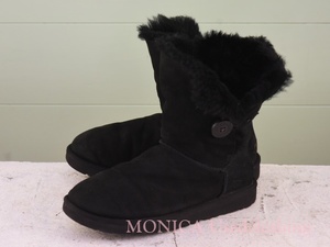 MK506◆レディース【UGG オーストラリア】ムートンブーツ 黒 ブラック 26cm