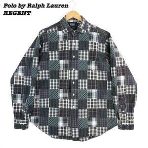 Polo by Ralph Lauren REGENT PatchWork Shirts 16-1/2 L 1990s SH24021 ポロバイラルフローレン パッチワークシャツ 1990年代