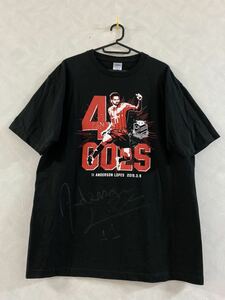 Anderson Lopes 2019.3.9 4GOLS 直筆サイン入りTシャツ サイズXL アンデルソン・ロペス 北海道コンサドーレ札幌 横浜F・マリノス