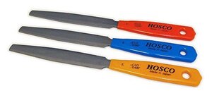 HOSCO Luthiers Tools ナット溝切りヤスリ 3本組 エレキギター用 TL-NF3E